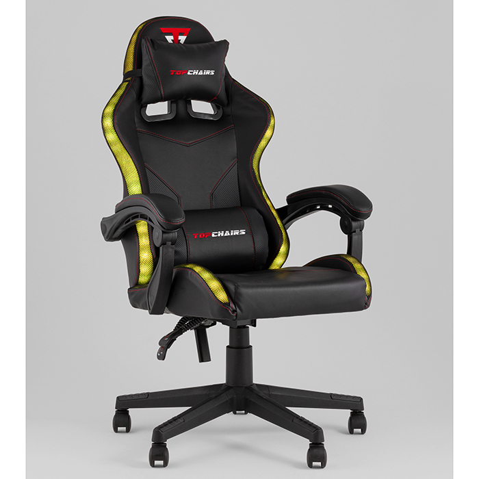 Кресло игровое TopChairs Druid чёрный Stool Group GF-8062-N black