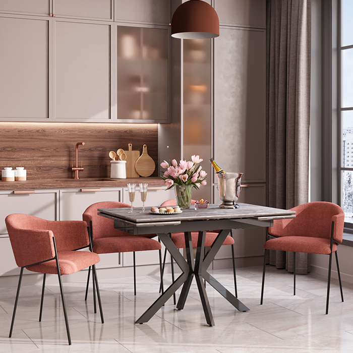Стул Carmel пыльно-розовый Stool Group DC-3091 2087-5 black legs