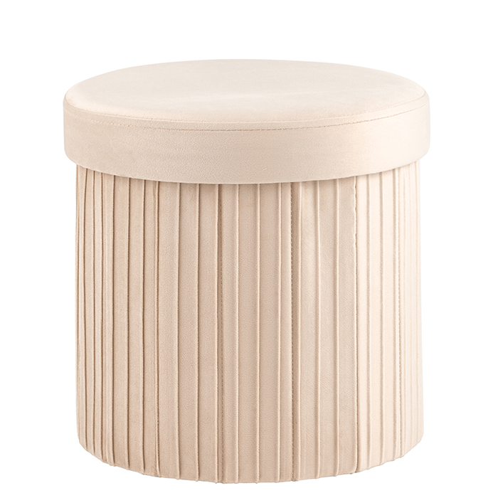 Пуф складной с ящиком Store Round бежевый Stool Group HS15-F11 V6