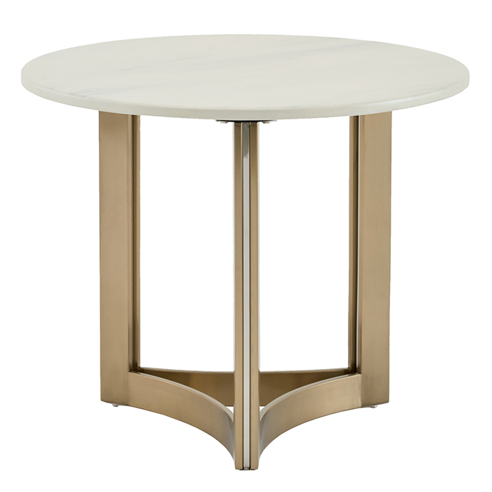 Журнальный столик Кассия D60 светлая керамика Stool Group EET-292-BRCGS-white 333-2