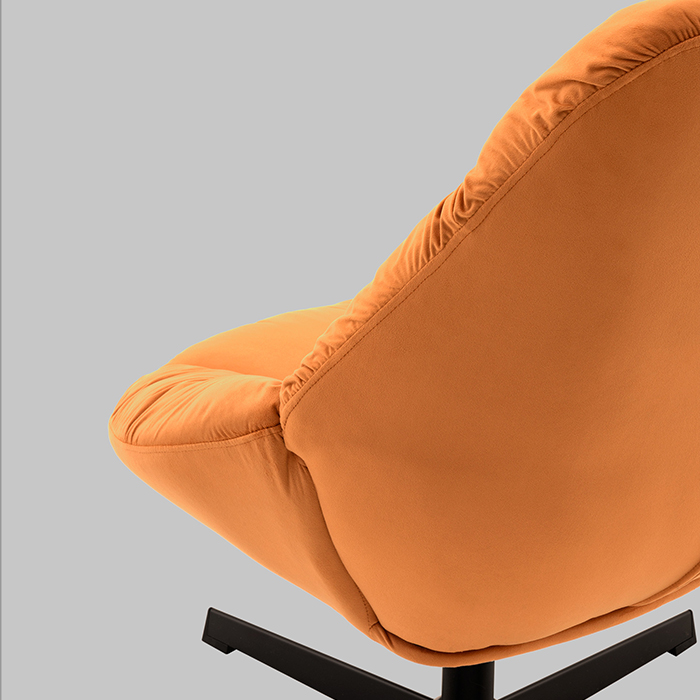 Кресло Оррелл терракотовый Stool Group QH-8347KT HLR-43 orange