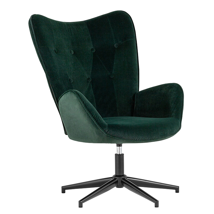 Кресло регулируемое Филадельфия велюр серо-зелёный Stool Group FUCHS FLY1919-15