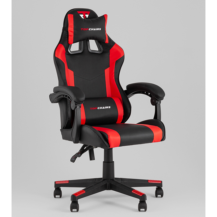 Кресло игровое TopChairs Commander чёрно-красный Stool Group GF-8082 black+red