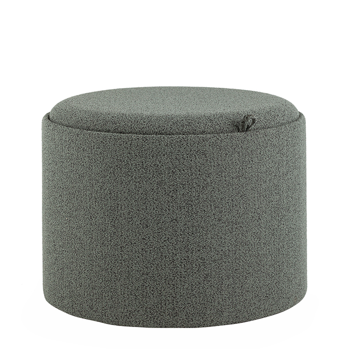 Пуф с ящиком Хюгге L  букле зелёный Stool Group 19B260LXL YX1878-13