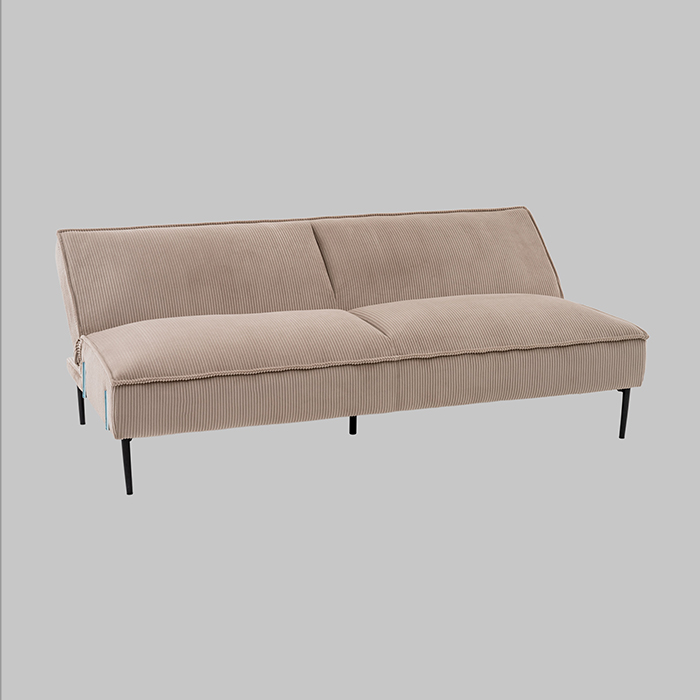 Диван прямой Кассель велюр рельефный бежевый Stool Group vd-cassel-cl-cream