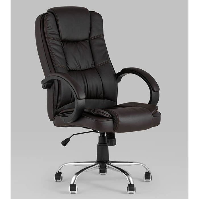 Кресло офисное TopChairs Atlant New коричневый Stool Group D-430 brown