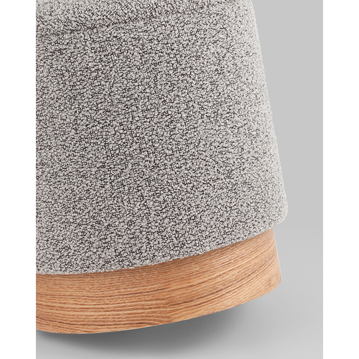 Пуф с ящиком Холли XS букле серый Stool Group 21B810BCB-S BCB-10