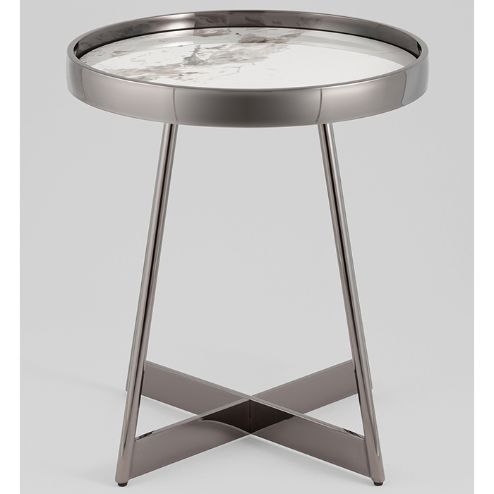 Журнальный столик Гера D50 белая керамика Stool Group EET-280-GM