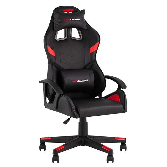 Кресло игровое TopChairs Warden чёрно-красный Stool Group GF-8066-5 black+red
