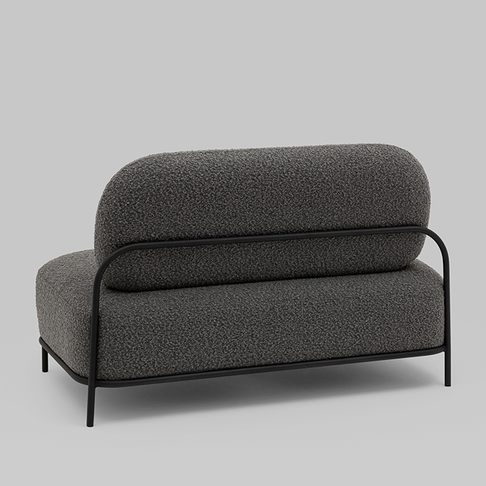 Диван Стоун букле тёмно-серый Stool Group vd-dv-stone-tr-dg