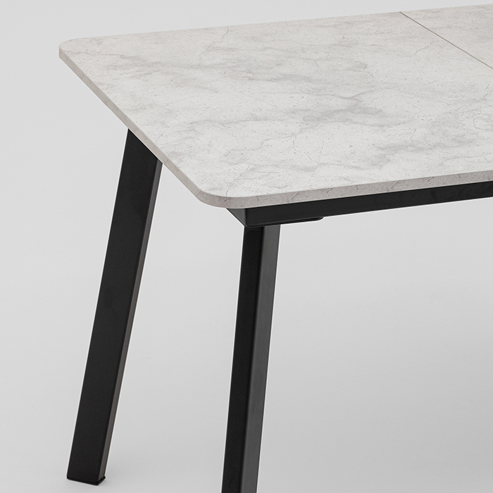 Стол Batu New 120-160 D80 Ароза светлая подстолье черное Stool Group AV 1209/1-1200/800-U701-9005
