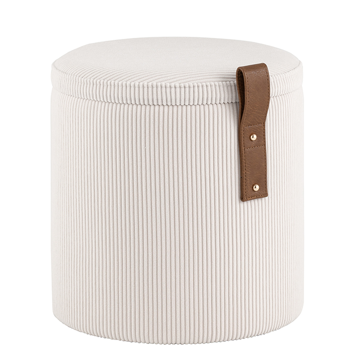 Пуф Руни XS с ящиком вельвет белый Stool Group 24A2064CG-S-16