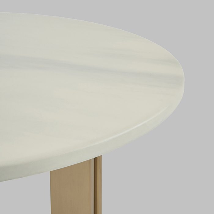 Журнальный столик Кассия D60 светлая керамика Stool Group EET-292-BRCGS-white 333-2