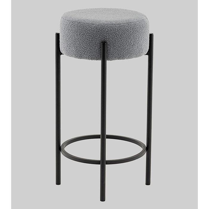 Стул барный Беккет букле светло-серый Stool Group SSP 135-86041