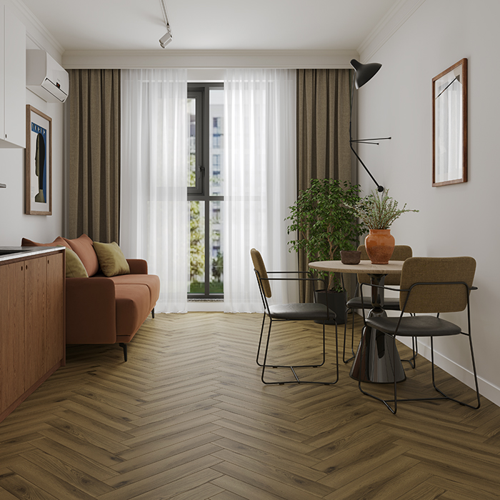 Ламинат Дуб Лира Herringbone Elegant Norland LF303-40