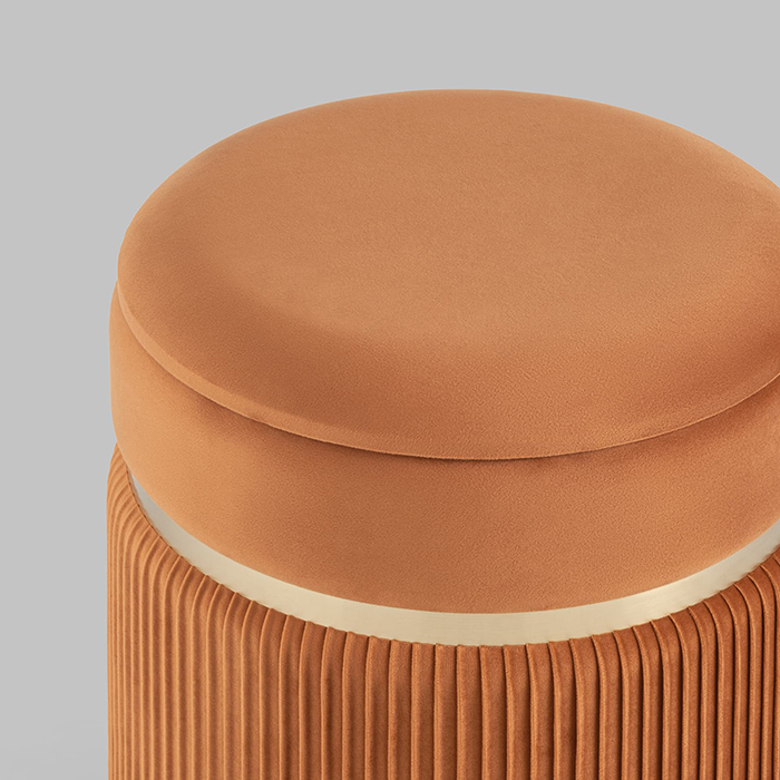 Пуф Миранда с ящиком велюр оранжевый Stool Group 19B352VA-8167-29