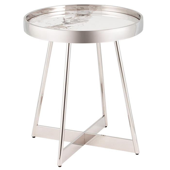 Журнальный столик Гера D50 белая керамика Stool Group EET-280