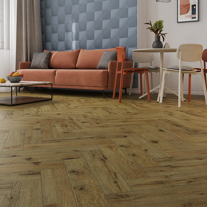 Ламинат Дуб Скай Herringbone Elegant Strong Norland LF304-14