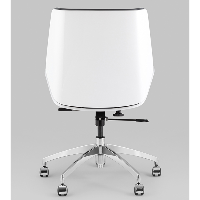 Кресло офисное TopChairs Crown серо-голубой/белый Stool Group A312-A 8386-16 white back