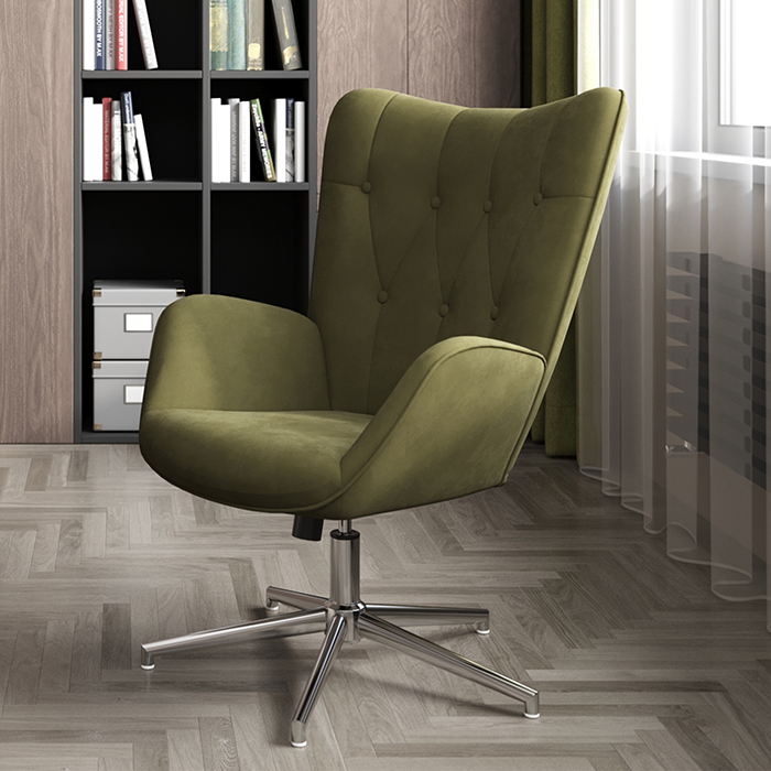 Кресло регулируемое Филадельфия замша хаки Stool Group FUCHS HY-53