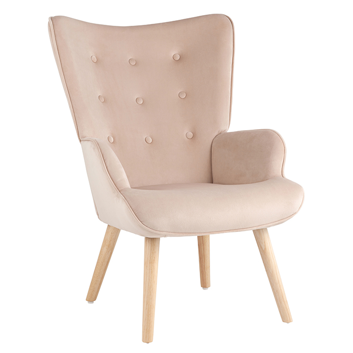 Кресло Хью велюр бежевый Stool Group QH-8901K HLR-5