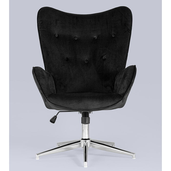Кресло регулируемое Филадельфия велюр чёрное Stool Group FUCHS HLR-80