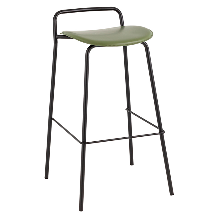Комплект барных стульев Mantis экокожа зелёный (4 шт) Stool Group 9083T army green X4