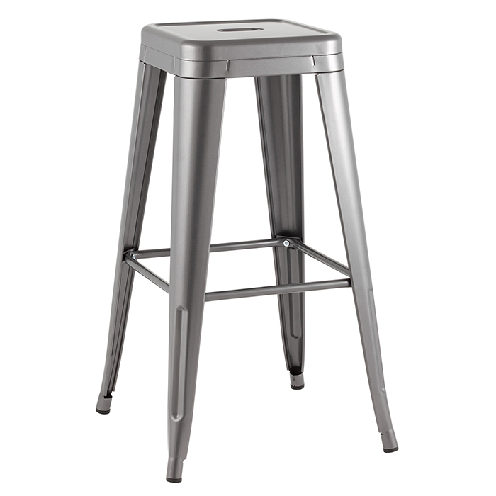 Стул барный Tolix серебристый Stool Group YD-H765 KD YG-15