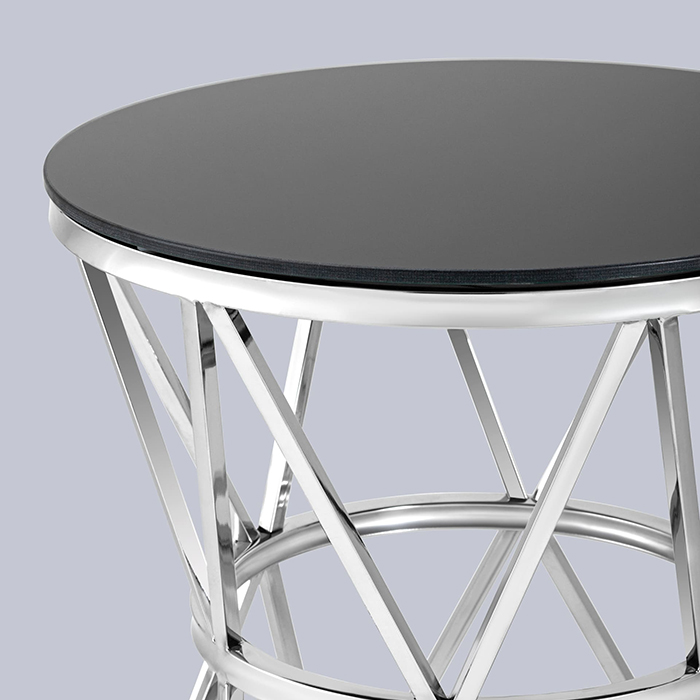 Журнальный столик D50 Вива стекло чёрный Stool Group EET-080