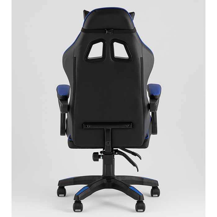 Кресло игровое TopChairs Shadow чёрно-синий Stool Group GF-8079 black+blue