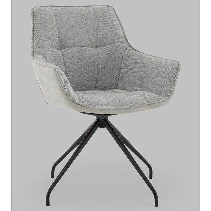 Кресло вращающееся Кимберли рогожка/замша серый Stool Group AV 344 W9D9005