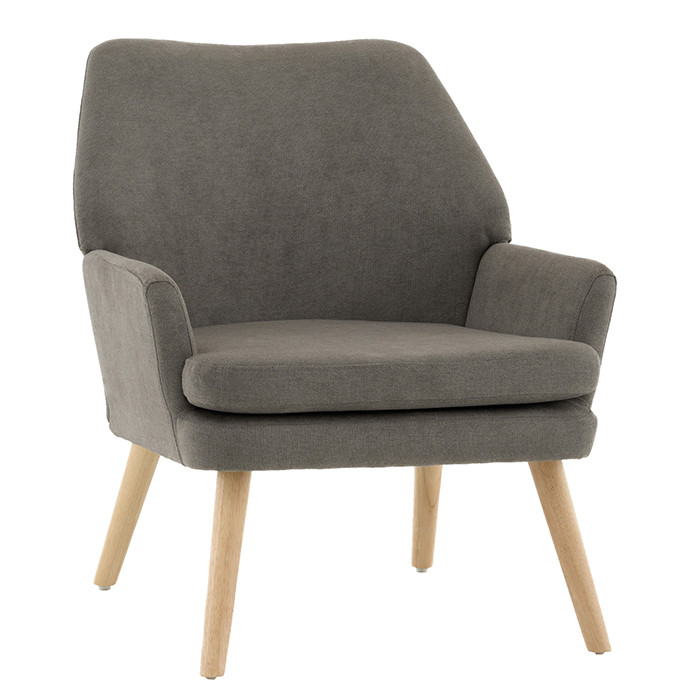 Кресло Харви серый деревянные ножки Stool Group QH-8312K-WL 263-25 grey