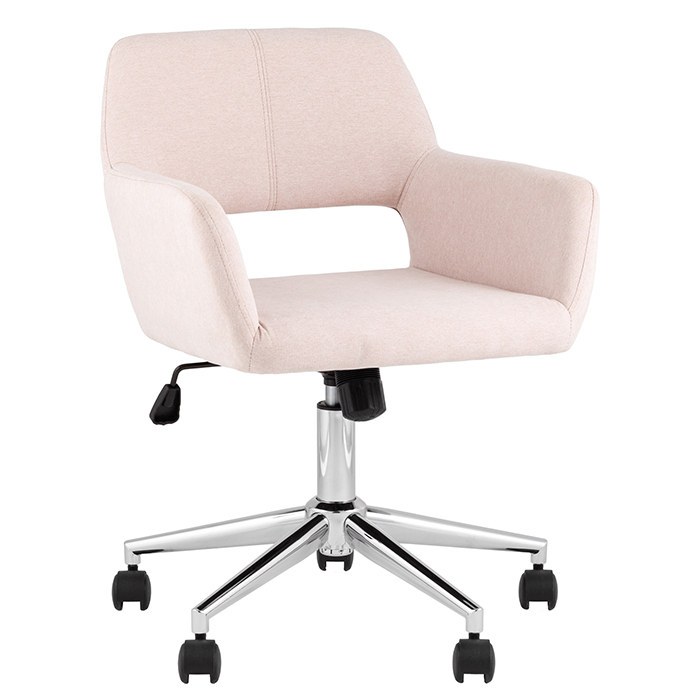 Стул офисный Ross рогожка светло-розовый Stool Group Ross CHROME 50-19