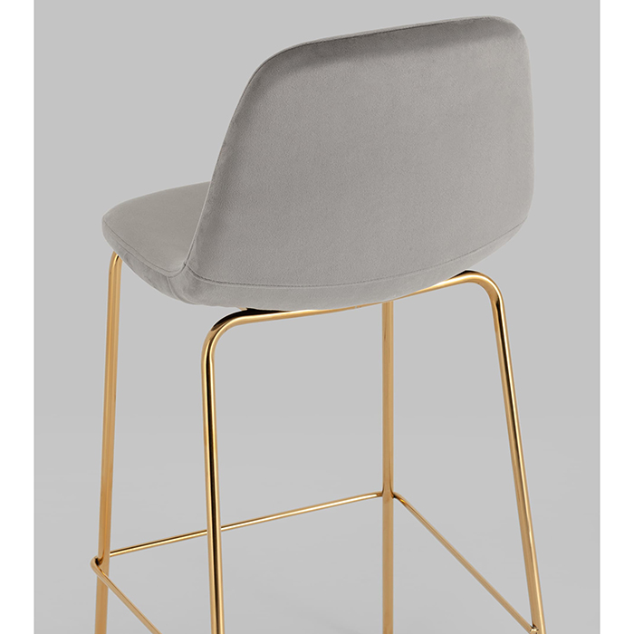 Стул барный Валенсия велюр серый Stool Group OS-001B HLR-18 gl