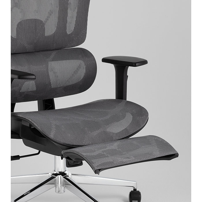Кресло офисное TopChairs Nimbus серый Stool Group YF-W938A bl.sh. ST982-2 grey