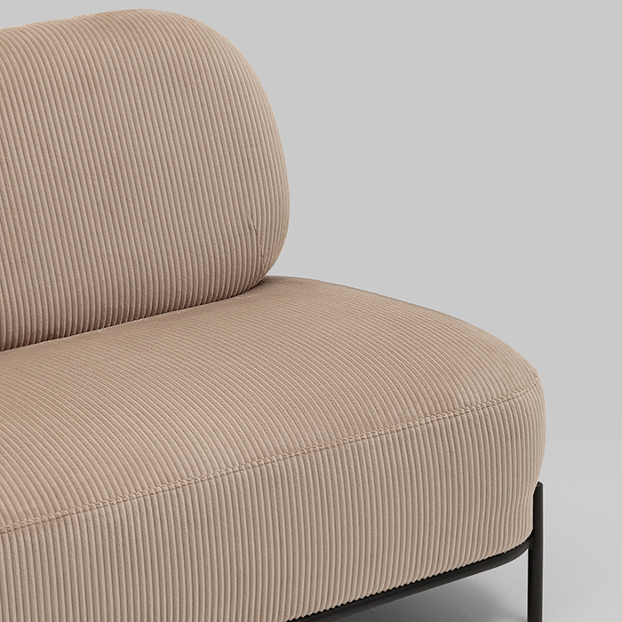 Диван Стоун велюр рельефный бежевый Stool Group vd-dv-stone-cl-cream