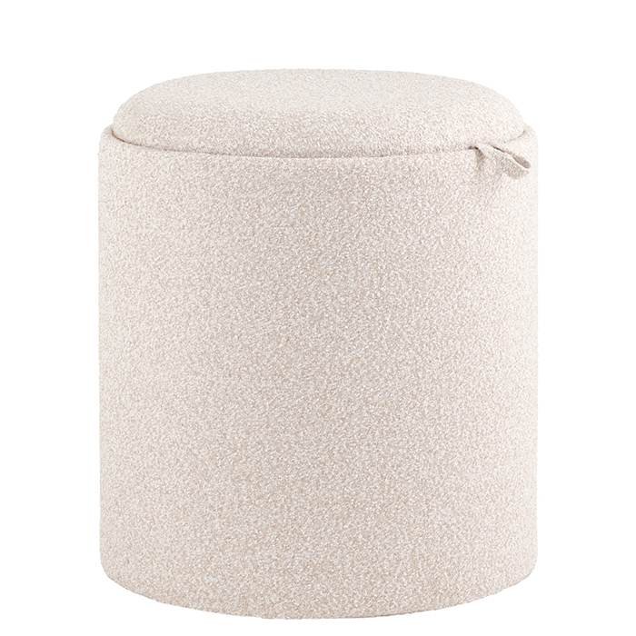 Пуф с ящиком Хюгге S букле бежевый Stool Group 19B260LХM LX-9