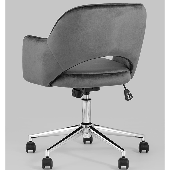 Кресло офисное Кларк велюр серый Stool Group CLARKSON GREY CHROME