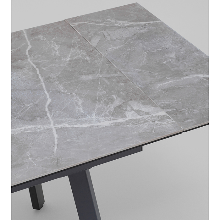 Стол Тайл 140-200х85 см керамика Larka Grey подстолье антрацит Stool Group AV 2126-1400/800-170110-7016T