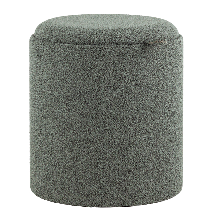 Пуф с ящиком Хюгге S букле зелёный Stool Group 19B260LХM LX-13