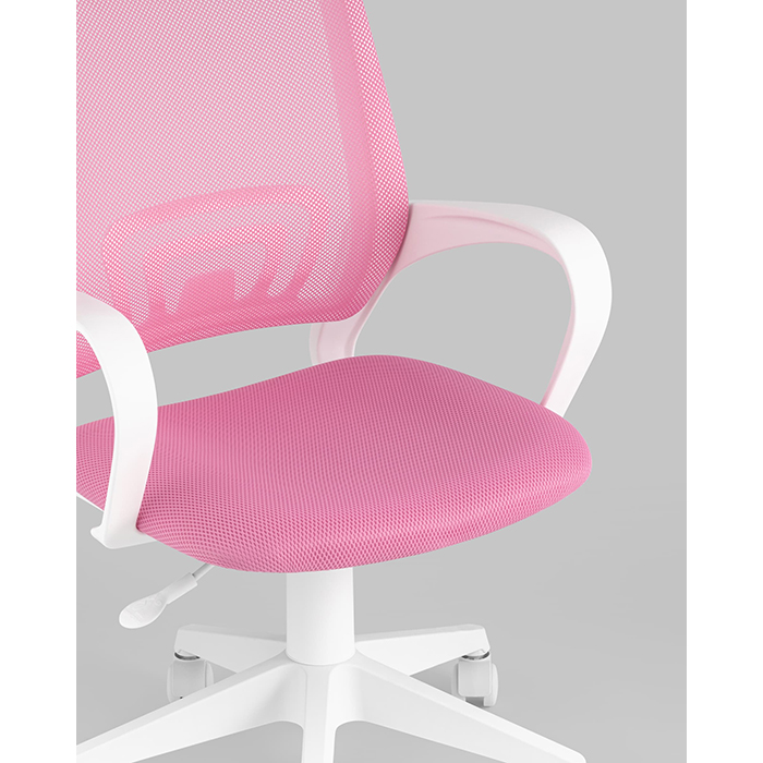 Кресло офисное TopChairs розовый сетка Stool Group ST-BASIC-W/PK/TW-13A