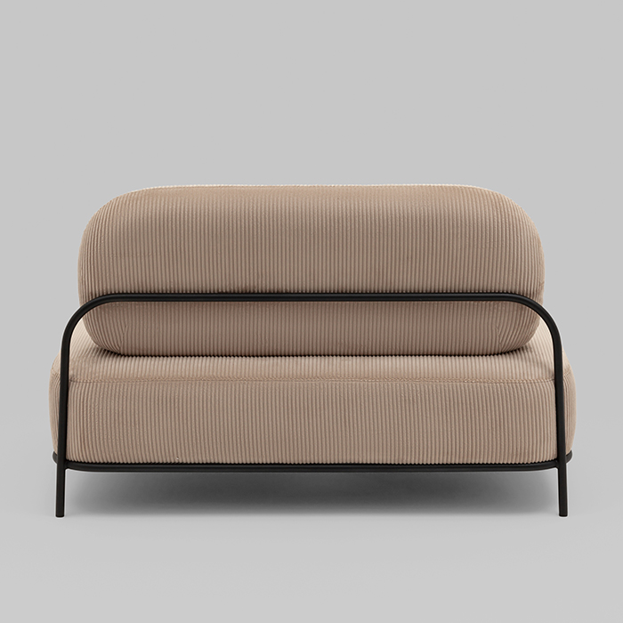 Диван Стоун велюр рельефный бежевый Stool Group vd-dv-stone-cl-cream