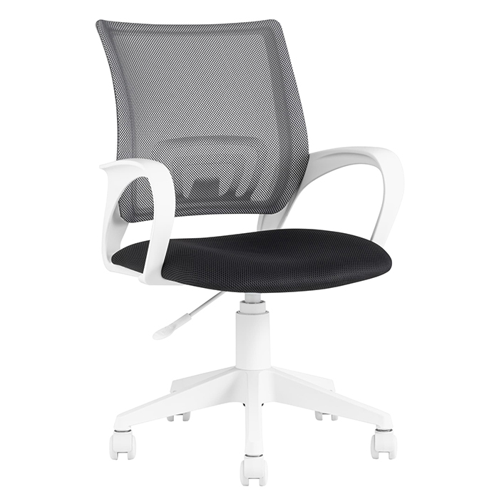 Кресло офисное TopChairs серый сетка Stool Group ST-BASIC-W/DG/TW-12