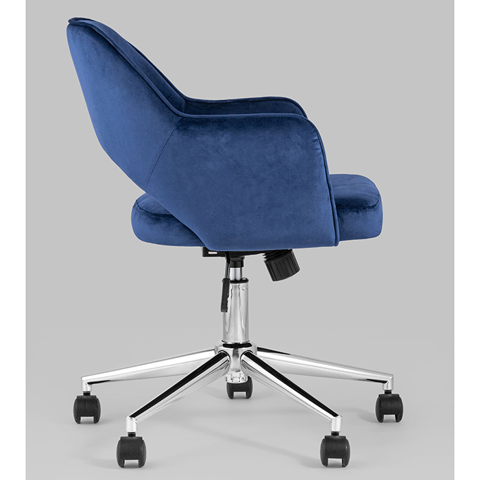 Кресло офисное Кларк велюр синий Stool Group CLARKSON BLUE CHROME