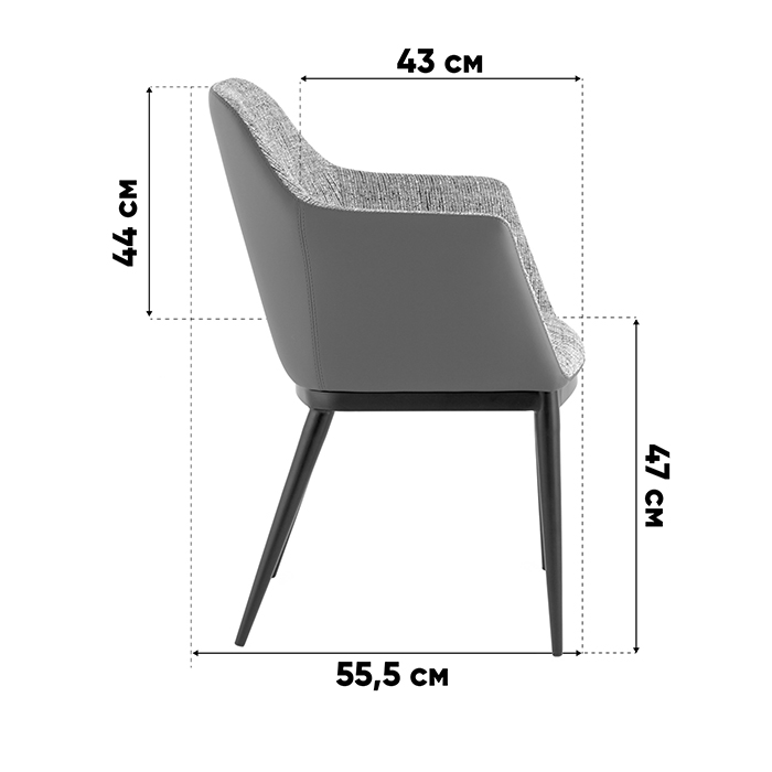 Стул Itan NC коричневый с экокожей Stool Group DC1122 997-7+ PU8161s