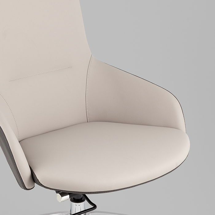 Кресло офисное TopChairs Soulo бежевый/серый Stool Group A308-A 8371-12/1