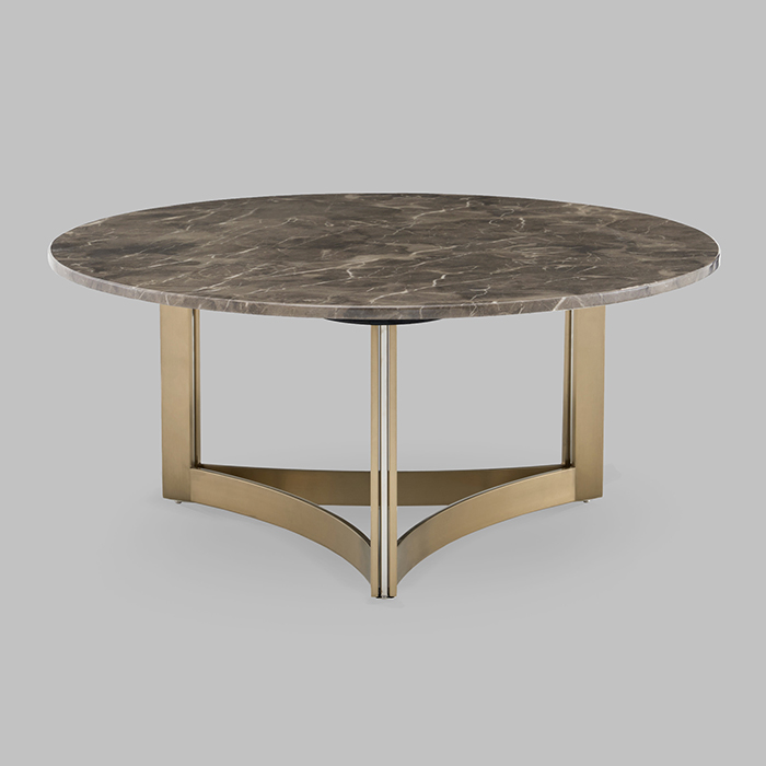 Журнальный столик Кассия D90 темная керамика Stool Group ECT-292-BRCGS-brown 5105-9