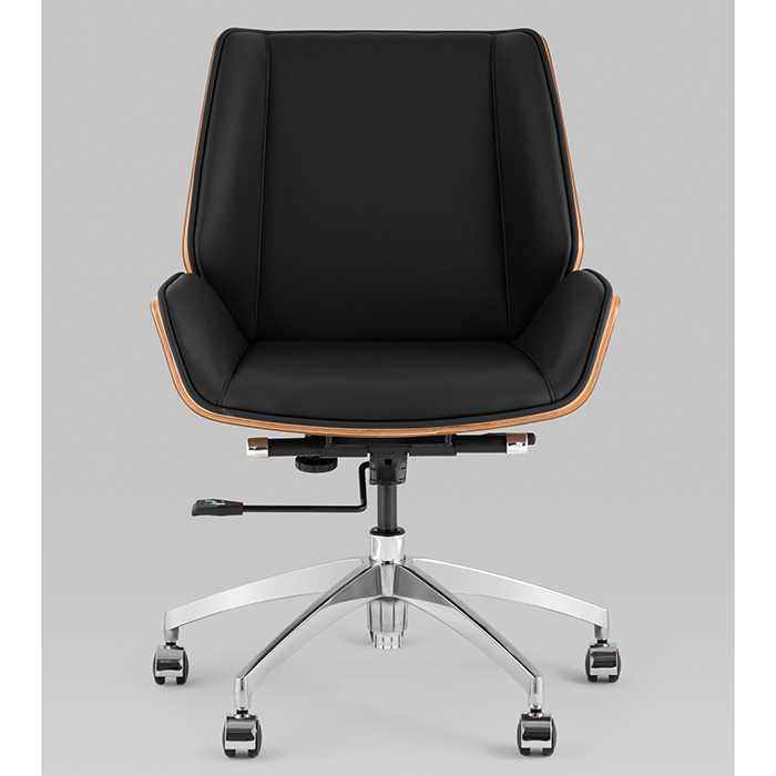 Кресло офисное TopChairs Crown чёрный Stool Group A312-A 8383-29 walnut back