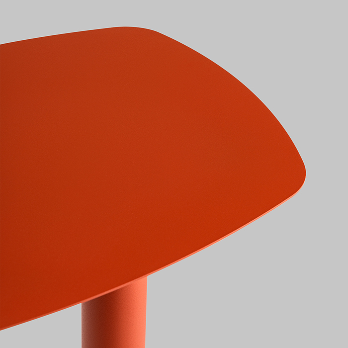 Журнальный столик Eanna L металл красный Stool Group MT-190L DB-008