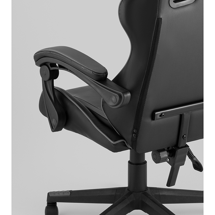 Кресло игровое TopChairs Shadow чёрно-серый Stool Group GF-8079 black+grey